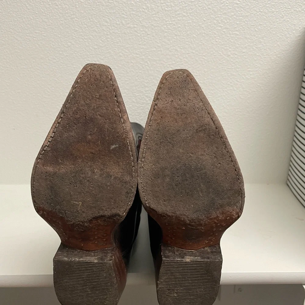 Buffalo David Bitton Brown Leather Western Cowboy Boots - Picture 10 of 16